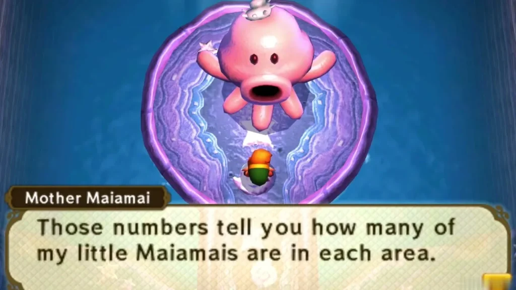 Mother Maiamai explaining that the map numbers show lost Maiamai in each area