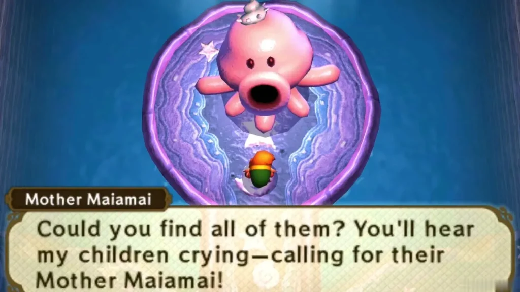 Mother Maiamai asking Link to find all of her lost children