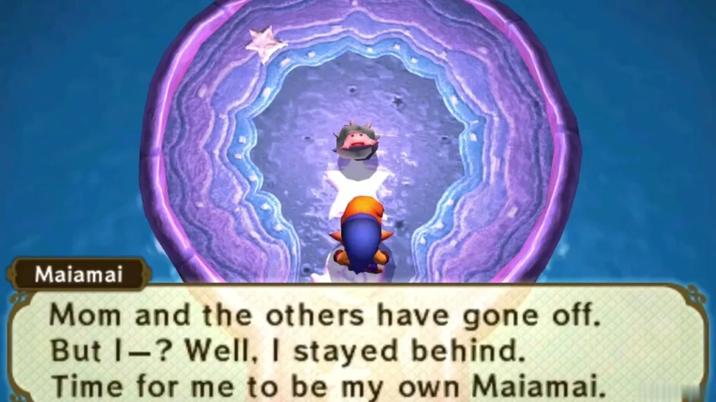 The one baby Maiamai who stayed behind speaks to Link in the cave