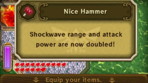Nice Hammer item box: shockwave range and attack power are now doubled