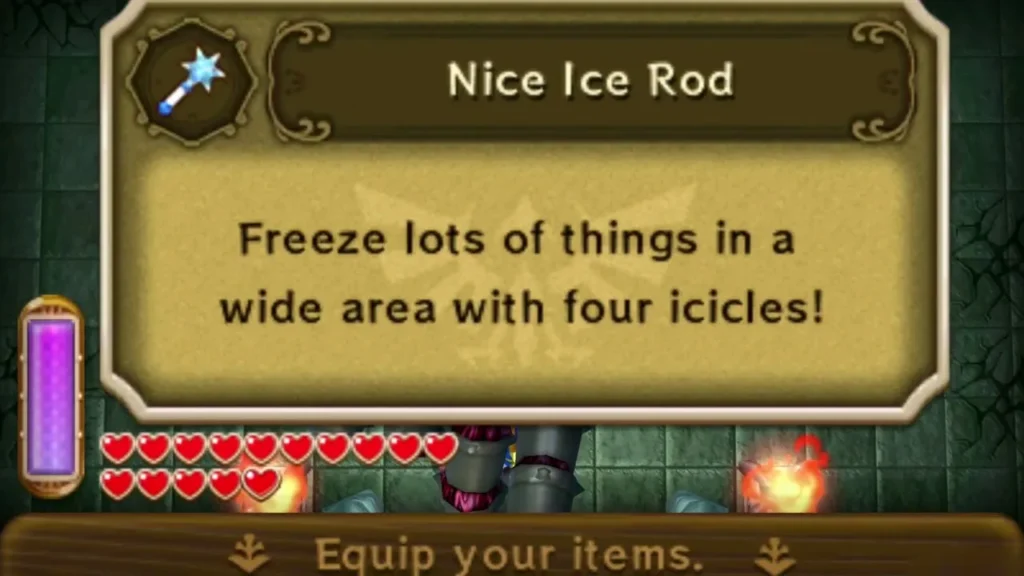 Nice Ice Rod item box: freeze lots of things in a wide area with four icicles