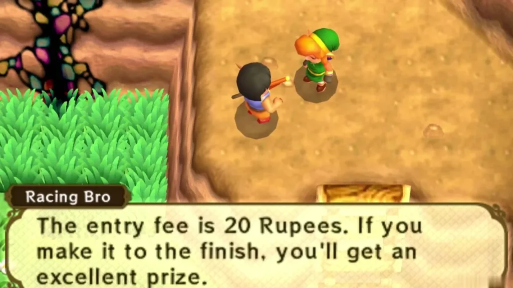 Racing Bro explaining the 20 Rupee entry fee for the race to the finish