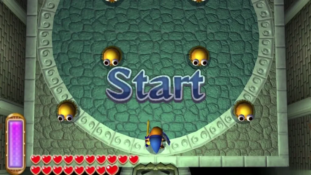 Start banner over the first floor of the Beginner course arena
