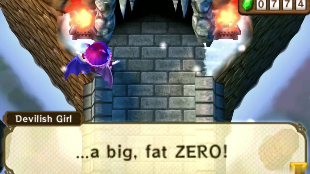 Devilish Girl's punchline, "a big, fat ZERO", about people who return from the Advanced course