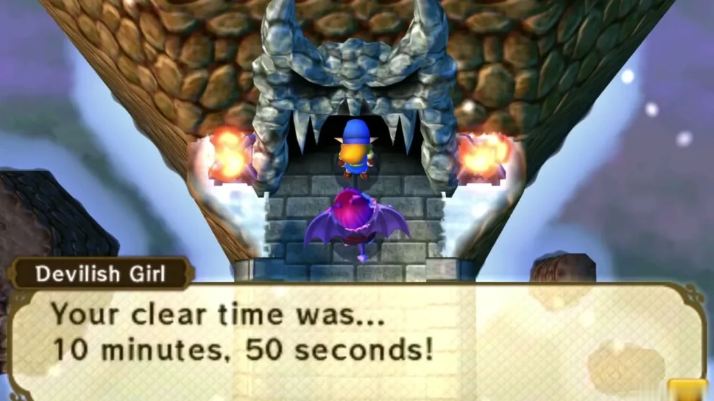 Devilish Girl reads out a clear time of 10 minutes, 50 seconds