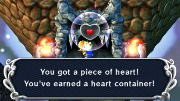 Link receives a Piece of Heart after clearing the Intermediate course for the first time
