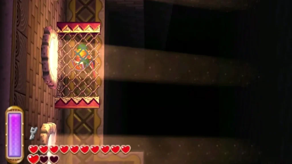 Link inside an opened lattice window with daylight falling into the room Link inside an opened lattice window with daylight falling into the room