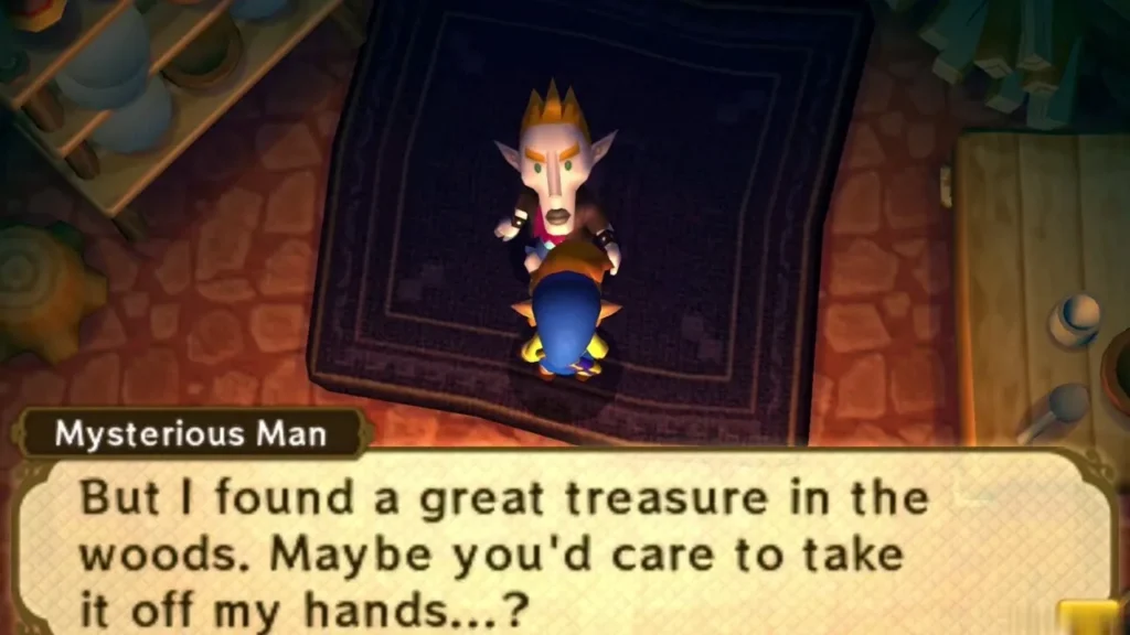 The Mysterious Man in his cave says he found a great treasure and offers to sell it The Mysterious Man in his cave says he found a great treasure and offers to sell it