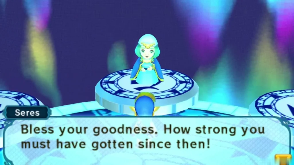 Seres, now a Sage, thanking Link for the rescue in a dialogue box Seres, now a Sage, thanking Link for the rescue in a dialogue box