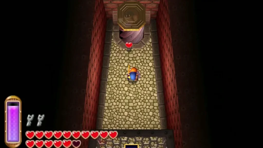 Beamos at the end of a corridor in the north-east room, guarding the Small Key Beamos at the end of a corridor in the north-east room, guarding the Small Key