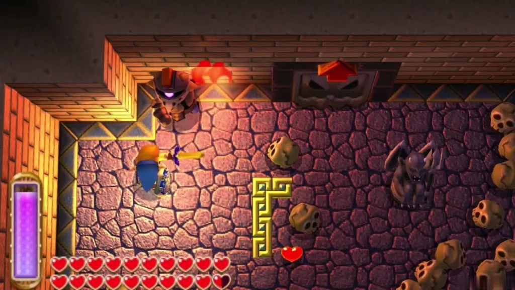 Link slashing the dazed Ball and Chain Soldier Link slashing the dazed Ball and Chain Soldier