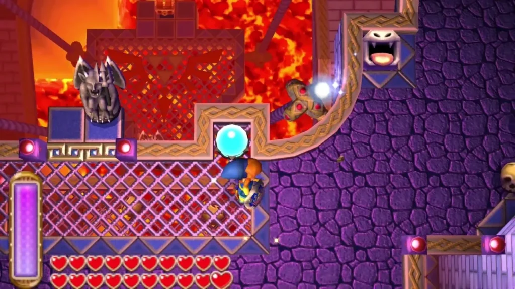 Link below a smiley block spitting fire on 2F Link below a smiley block spitting fire on 2F