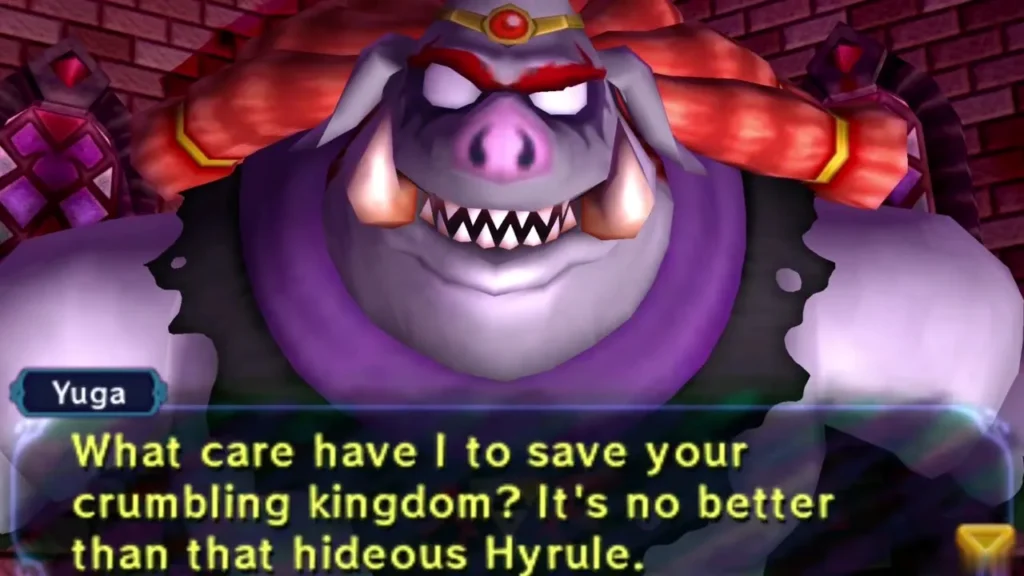 Yuga scowling as he says he does not care about saving the kingdom Yuga scowling as he says he does not care about saving the kingdom