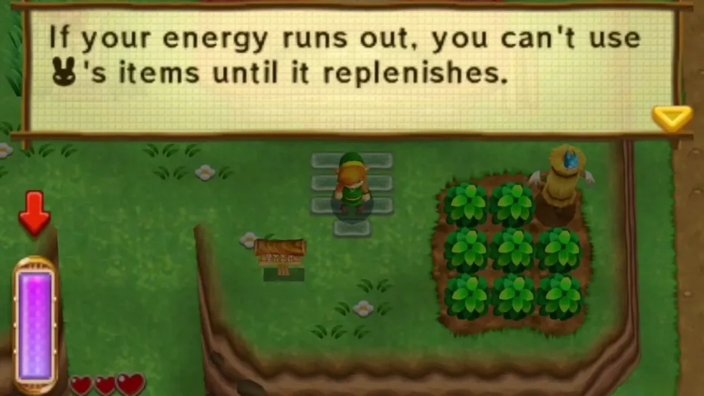 Tutorial box explaining that items cannot be used until energy replenishes Tutorial box explaining that items cannot be used until energy replenishes