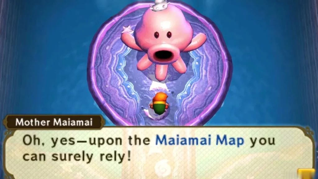 Mother Maiamai in her cave naming the Maiamai Map that Link can rely on Mother Maiamai in her cave naming the Maiamai Map that Link can rely on
