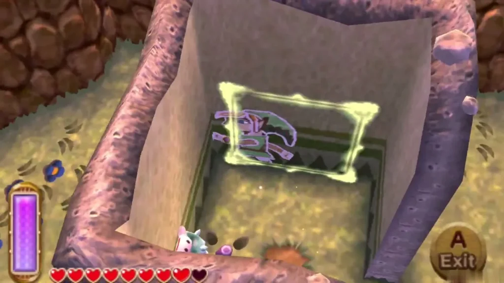 Link merged into the L-shaped stone wall in the south-west of Thieves Town