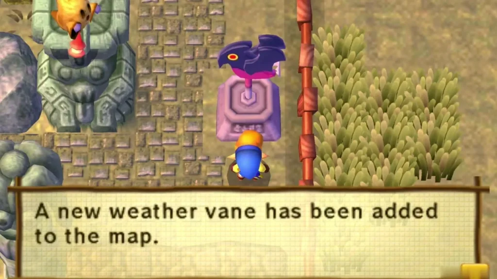 Link at the Lorule Graveyard vane as the box says a new weather vane has been added to the map