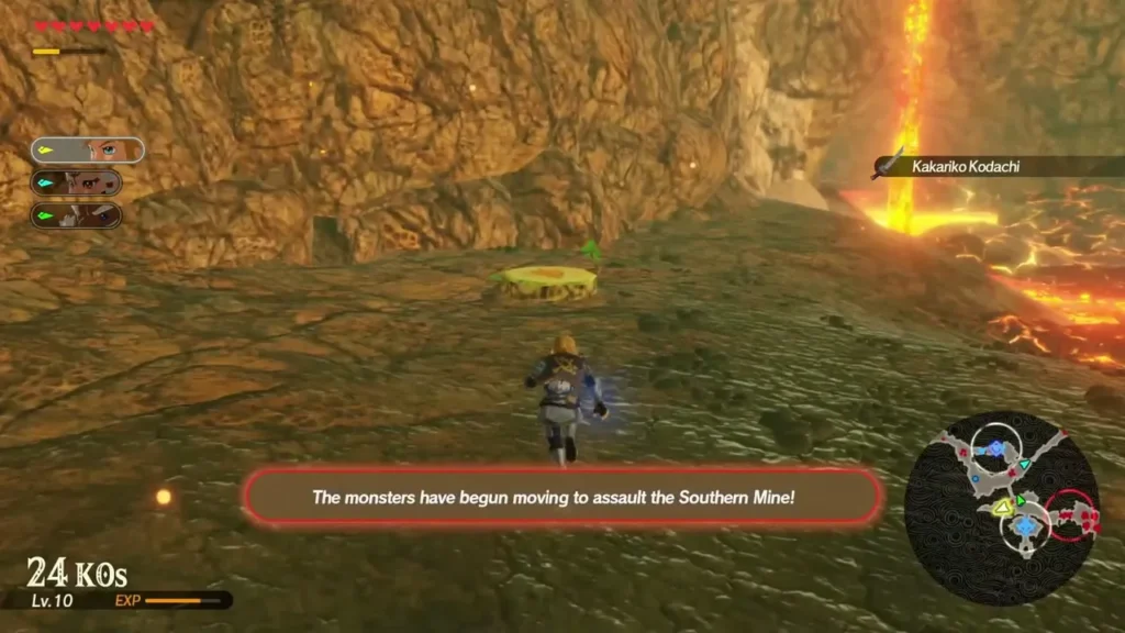 Warning banner says the monsters have begun moving to assault the Southern Mine Warning banner says the monsters have begun moving to assault the Southern Mine