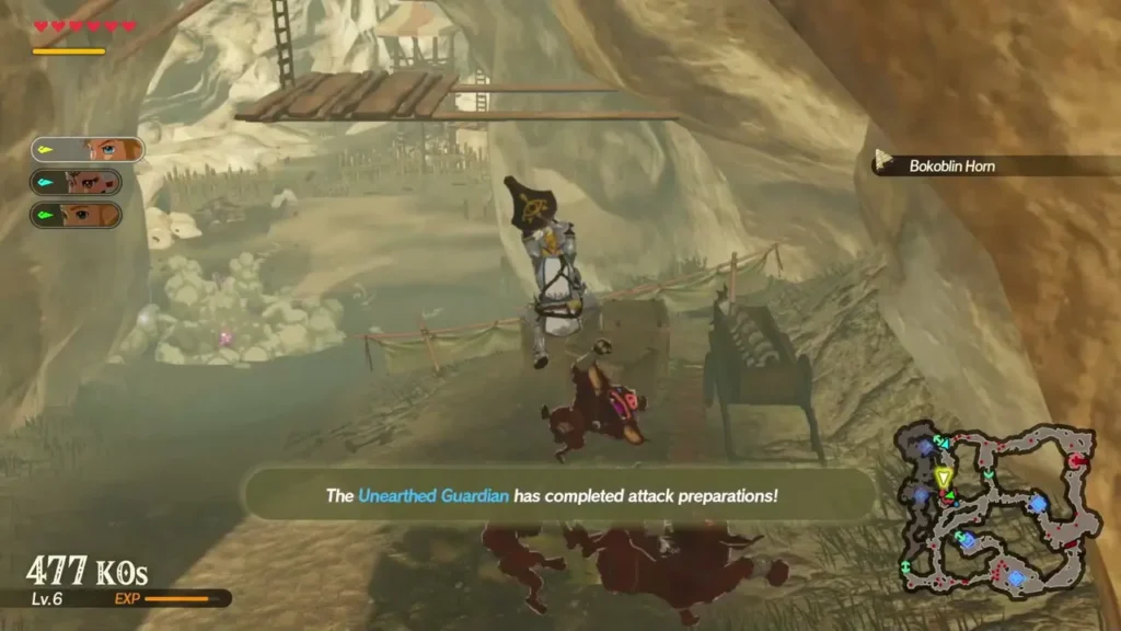 A banner says the Unearthed Guardian has completed attack preparations in the Breach of Demise A banner says the Unearthed Guardian has completed attack preparations in the Breach of Demise