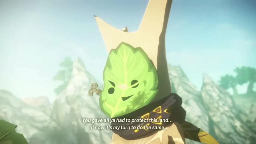 Calamo smiles on a mountain slope as he vows to put down roots and protect the land
