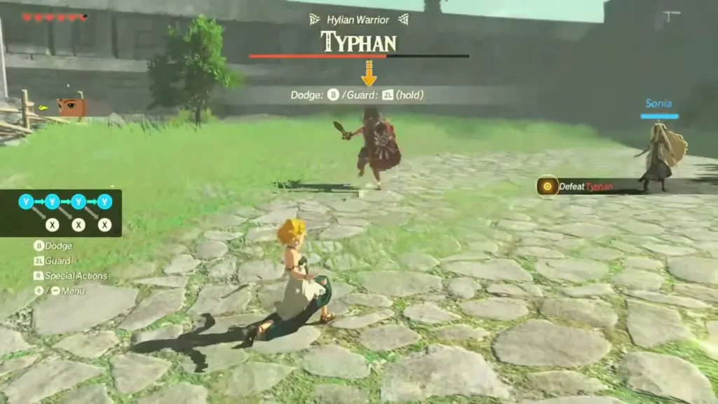 Typhan prepares to attack Zelda as Sonia watches Typhan prepares to attack Zelda as Sonia watches