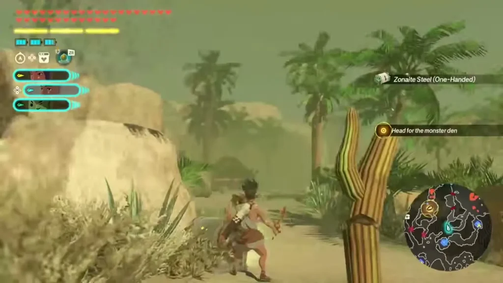 Zonaite Steel (One-Handed) is picked up beside a cactus near the oasis Zonaite Steel (One-Handed) is picked up beside a cactus near the oasis