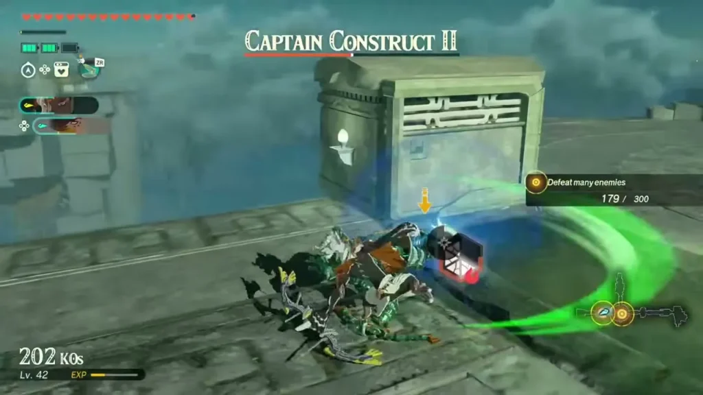Mineru and a warrior hit Captain Construct II in the ruins Mineru and a warrior hit Captain Construct II in the ruins