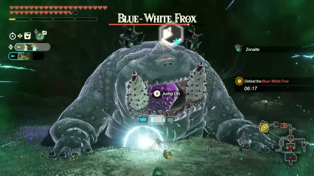 The Mysterious Construct faces a Blue-White Frox in the Depths The Mysterious Construct faces a Blue-White Frox in the Depths