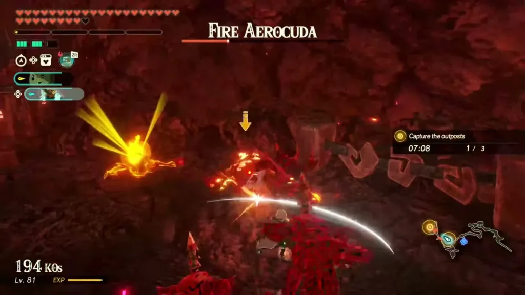A Fire Aerocuda attacks from the air above Death Mountain A Fire Aerocuda attacks from the air above Death Mountain