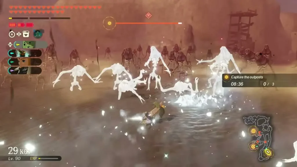 A swarm of Gibdos attacks Zelda in the Gerudo Desert A swarm of Gibdos attacks Zelda in the Gerudo Desert