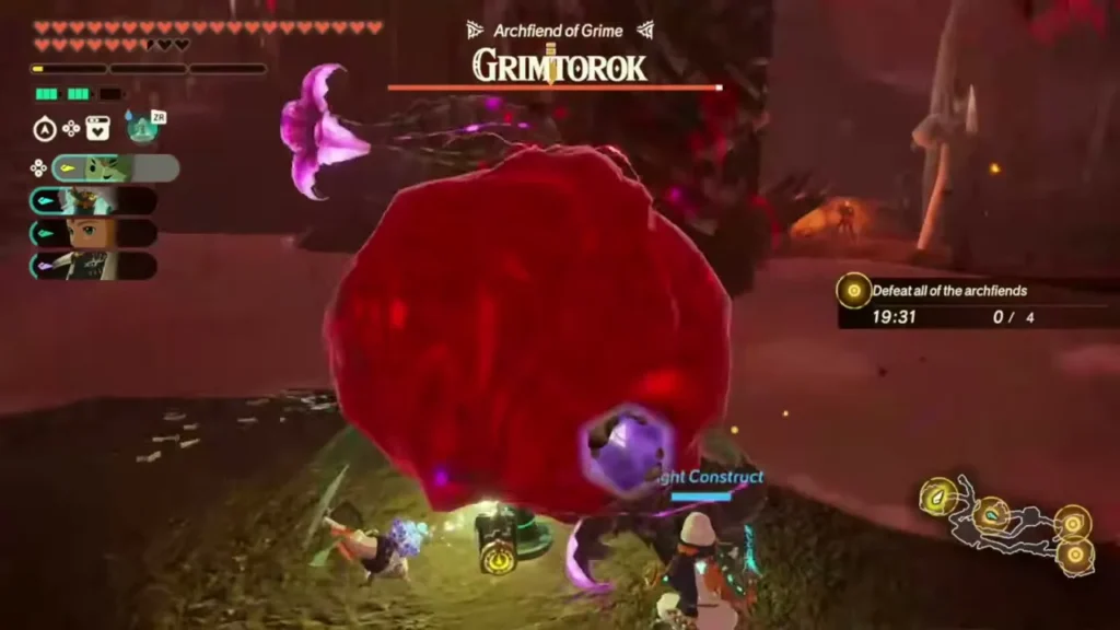 Warriors attack Grimtorok, Archfiend of Grime, with a time limit running Warriors attack Grimtorok, Archfiend of Grime, with a time limit running