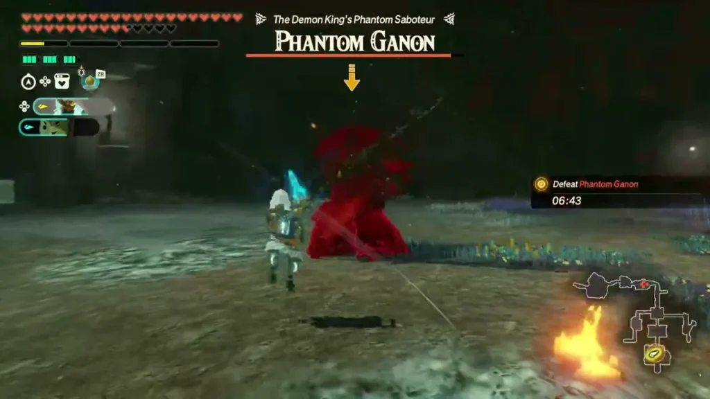 A warrior duels a Phantom Ganon, the Demon King phantom saboteur, in the Depths A warrior duels a Phantom Ganon, the Demon King phantom saboteur, in the Depths