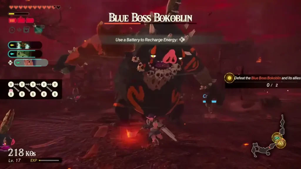 Quino and Calamo attack the Blue Boss Bokoblin Quino and Calamo attack the Blue Boss Bokoblin