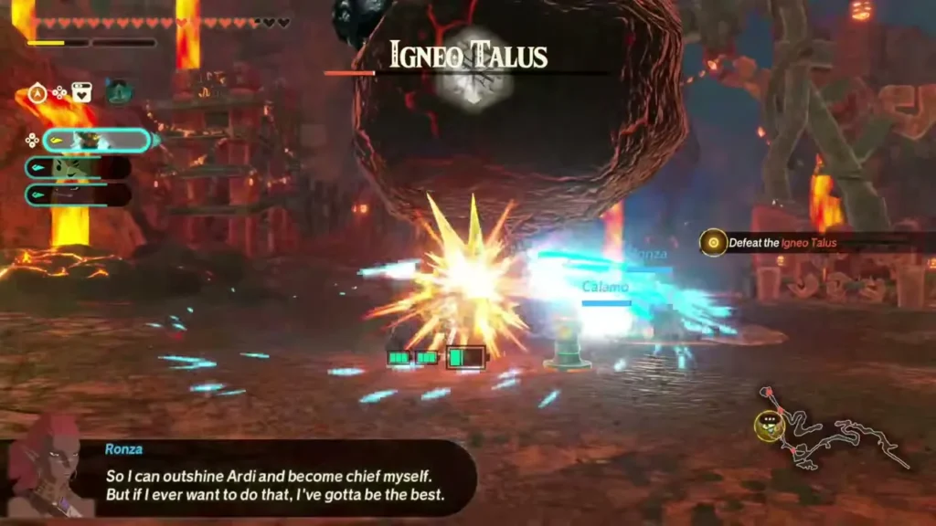 Ronza and Calamo strike an Igneo Talus together Ronza and Calamo strike an Igneo Talus together