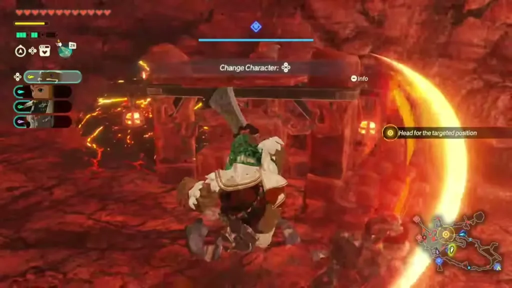 Agraston swings his Boulder Breaker through a Death Mountain cavern Agraston swings his Boulder Breaker through a Death Mountain cavern