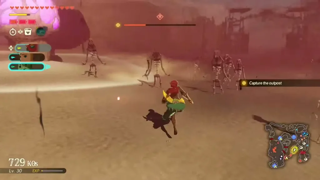 Ardi charges Gibdos in the Gerudo Desert Ardi charges Gibdos in the Gerudo Desert