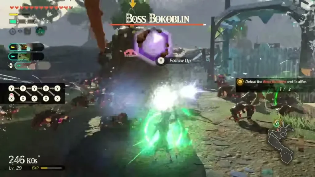 Cadlan attacks a Boss Bokoblin Cadlan attacks a Boss Bokoblin