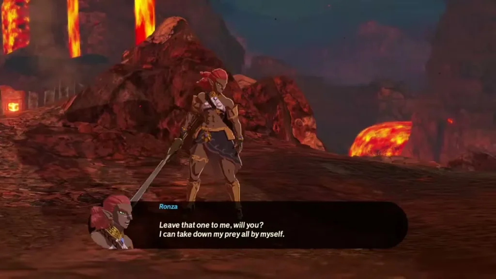 Ronza stands with her claymore on Death Mountain Ronza stands with her claymore on Death Mountain