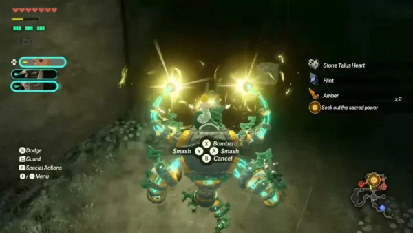 Stone Talus Heart, Flint and Amber appear in the item feed as a Stone Talus fights the party