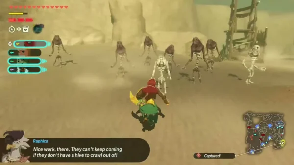 Ardi stands before a band of Gibdos as the outpost is captured
