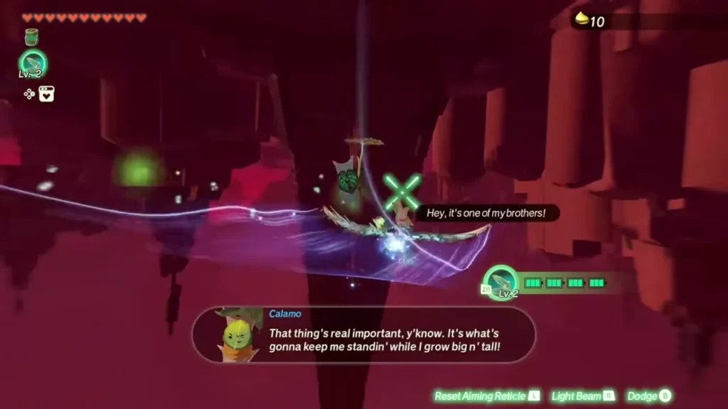 Calamo says it is one of his brothers as a Korok seed appears after the rings