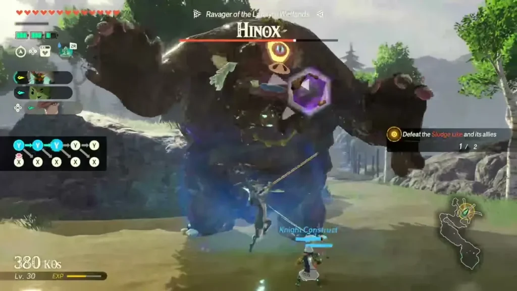 Cadlan attacks a Hinox in the Lanayru Wetlands Cadlan attacks a Hinox in the Lanayru Wetlands