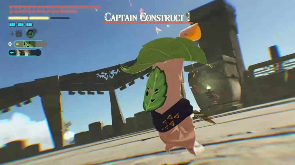 Captain Construct I is hit as the Knight Construct flies in the sparring circle Captain Construct I is hit as the Knight Construct flies in the sparring circle