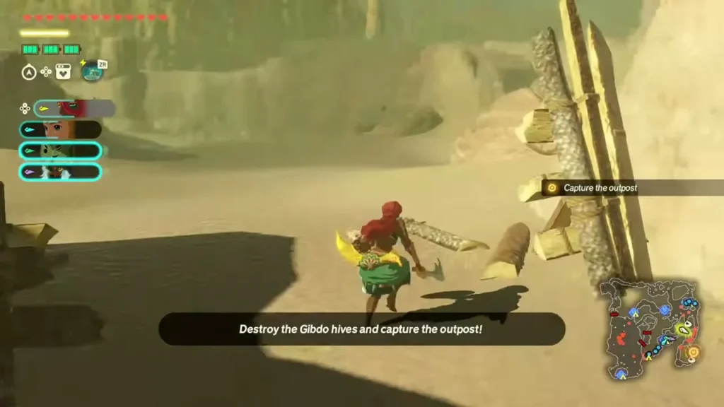 A Gerudo warrior sets out to destroy the Gibdo hives and capture the outpost A Gerudo warrior sets out to destroy the Gibdo hives and capture the outpost