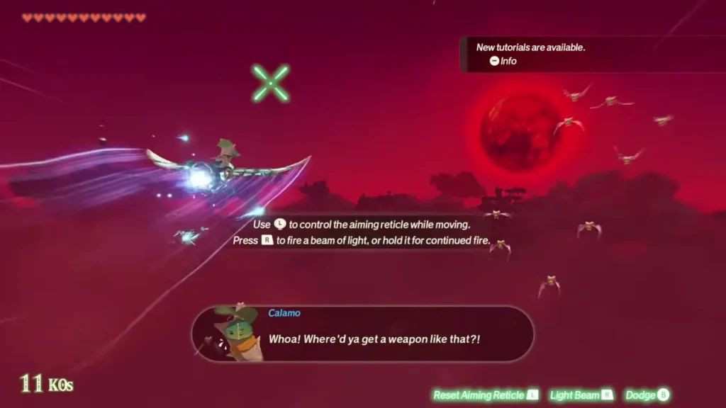 Calamo glides under a blood-red moon in flight mode Calamo glides under a blood-red moon in flight mode