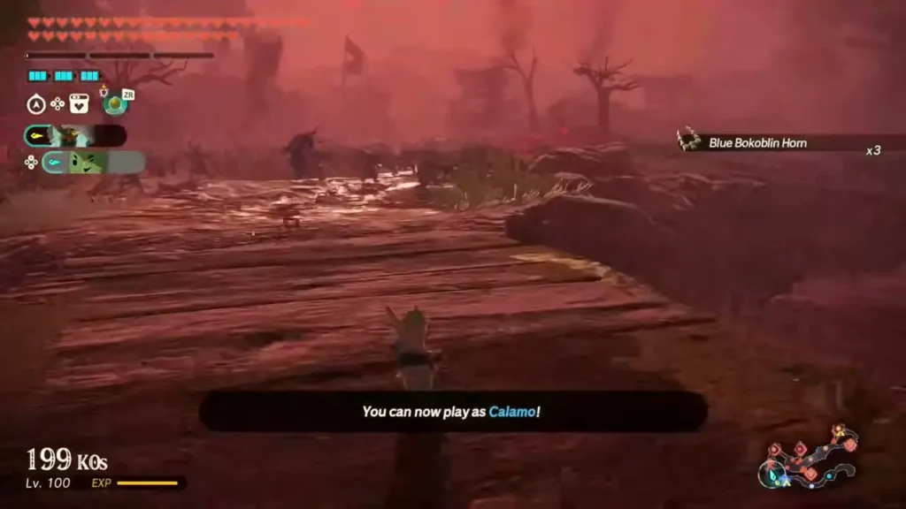 The message that Calamo can now be played appears on a muddy bridge The message that Calamo can now be played appears on a muddy bridge