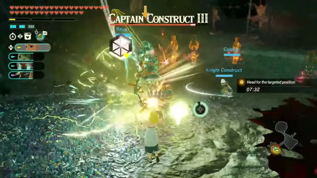 The party battles the Captain Construct III as the timer counts down at the Depths Outpost