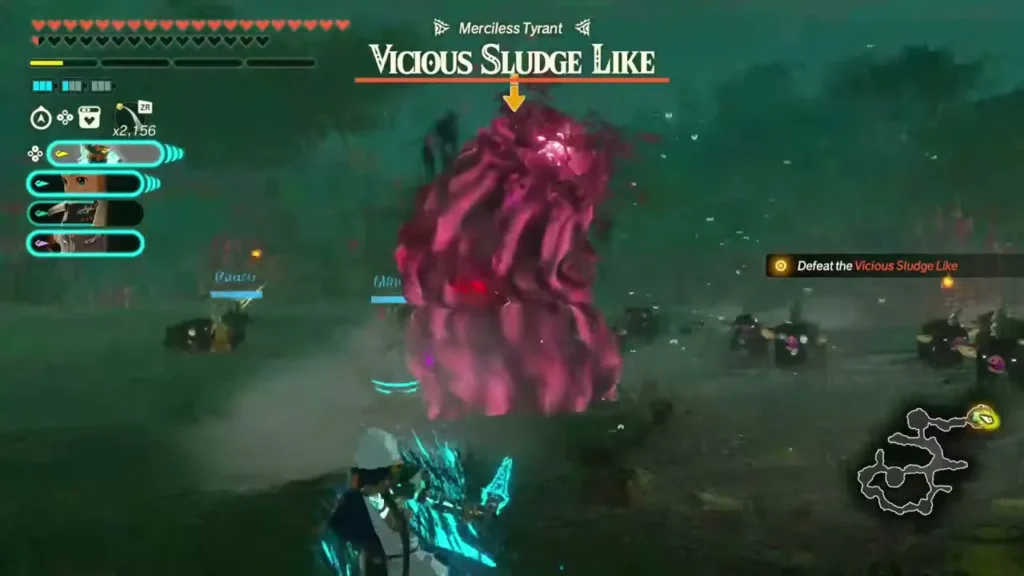 A towering Vicious Sludge Like rises from the dark Ash Swamp