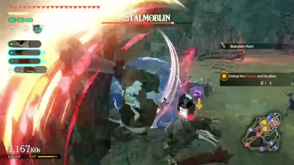 A Stalmoblin is struck while the party defeats the Stalnox and its allies A Stalmoblin is struck while the party defeats the Stalnox and its allies
