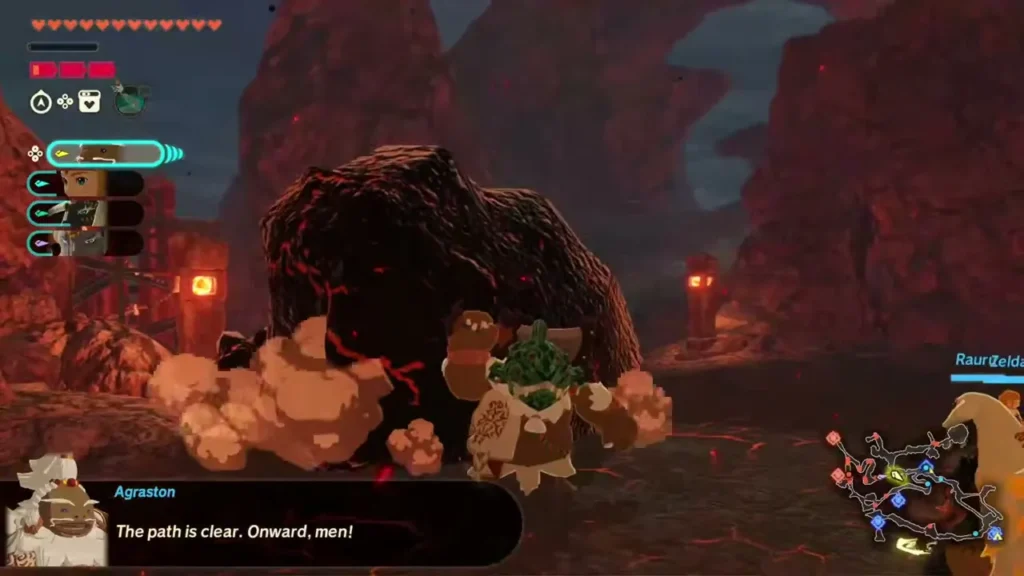 Agraston stands over the broken Igneo Talus with the path ahead clear